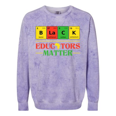 Black Educators Matter Black Month History Juneteenth Gift Colorblast Crewneck Sweatshirt