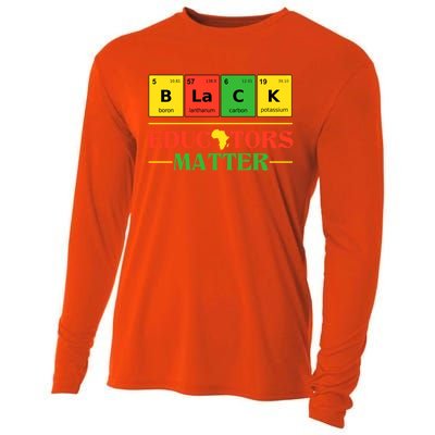 Black Educators Matter Black Month History Juneteenth Gift Cooling Performance Long Sleeve Crew