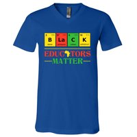 Black Educators Matter Black Month History Juneteenth Gift V-Neck T-Shirt