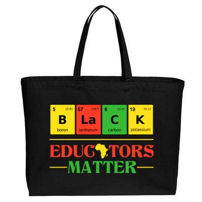 Black Educators Matter Black Month History Juneteenth Gift Cotton Canvas Jumbo Tote