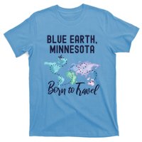 Blue Earth Minnesota Born To Travel World Explorer Gift T-Shirt