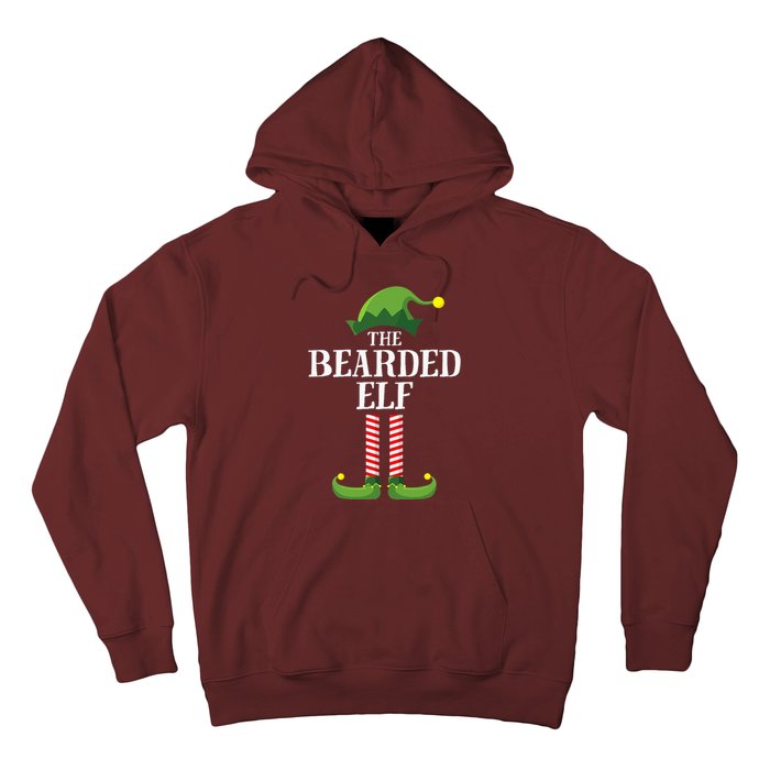 Bearded Elf Matching Family Group Christmas Party Elf Hoodie