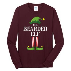 Bearded Elf Matching Family Group Christmas Party Elf Tall Long Sleeve T-Shirt