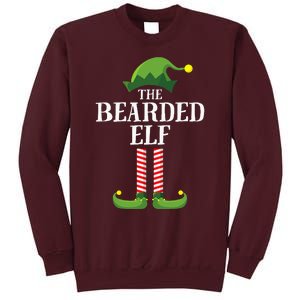 Bearded Elf Matching Family Group Christmas Party Elf Tall Sweatshirt