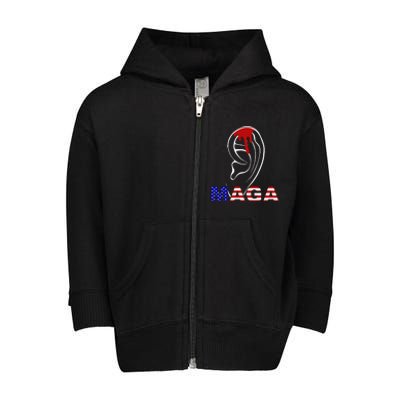 Bleeding Ears Maga Usa Pro Trump Toddler Zip Fleece Hoodie