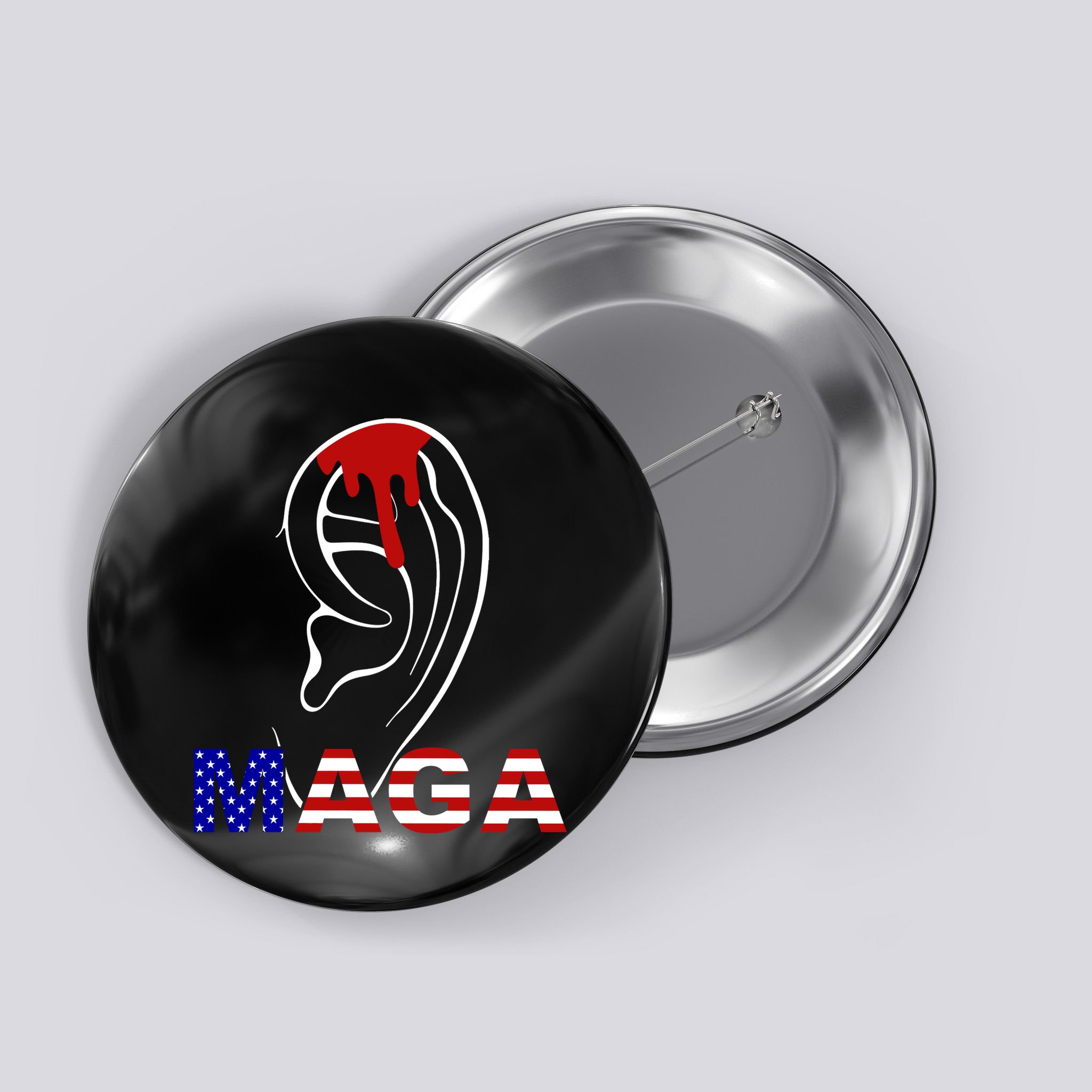 Bleeding Ears Maga Usa Pro Trump Button
