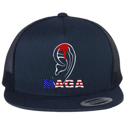 Bleeding Ears Maga Usa Pro Trump Flat Bill Trucker Hat