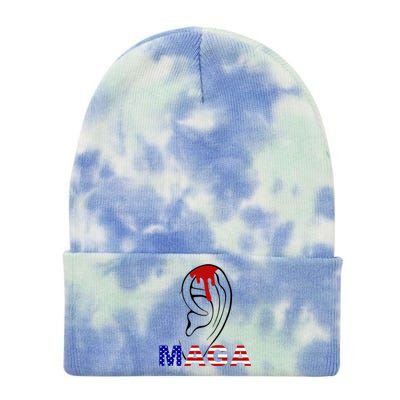 Bleeding Ears Maga Usa Pro Trump Tie Dye 12in Knit Beanie