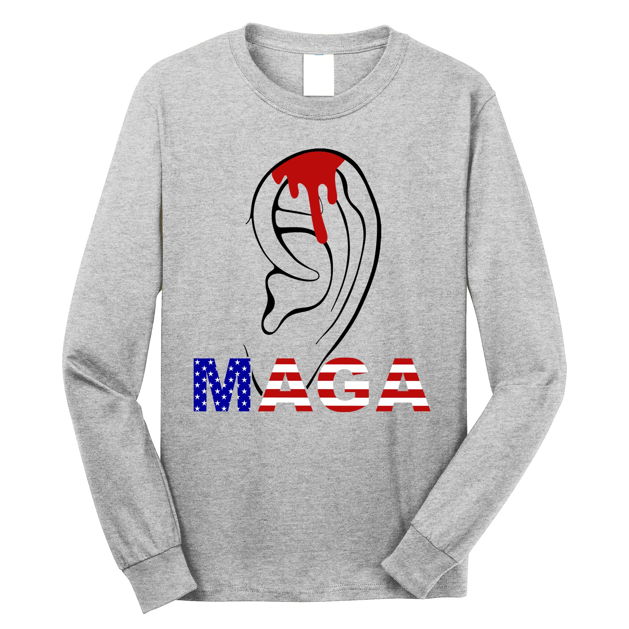 Bleeding Ears Maga Usa Pro Trump Long Sleeve Shirt