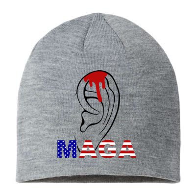 Bleeding Ears Maga Usa Pro Trump Sustainable Beanie