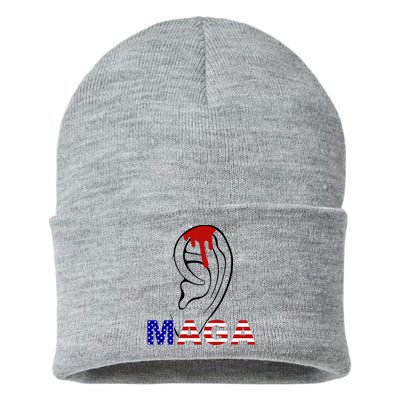 Bleeding Ears Maga Usa Pro Trump Sustainable Knit Beanie