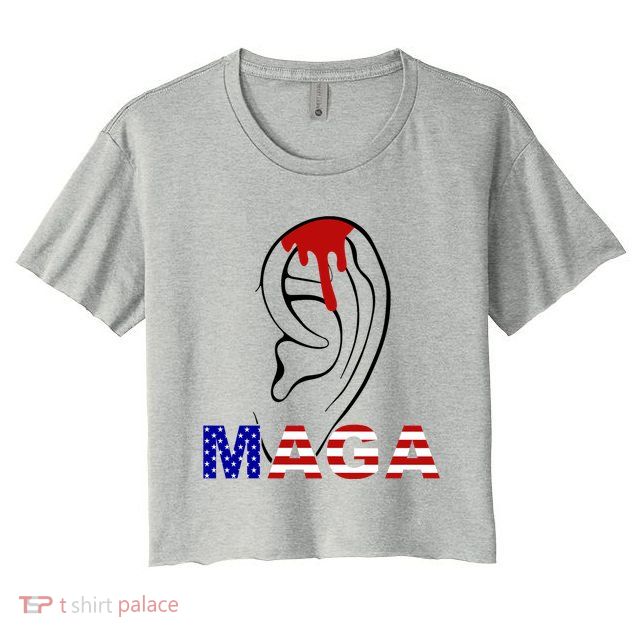 Bleeding Ears Maga Usa Pro Trump Crop Top