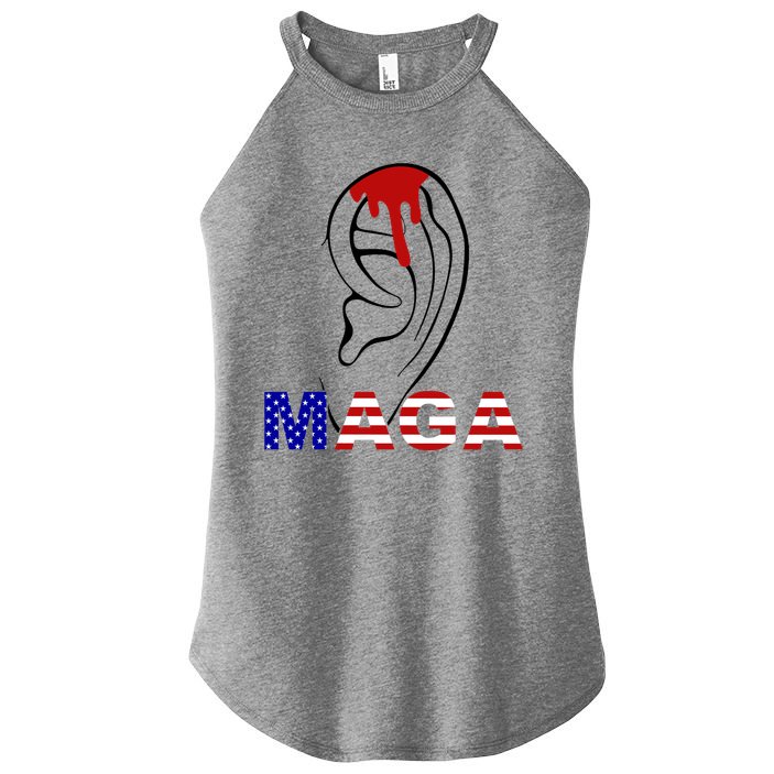 Bleeding Ears Maga Usa Pro Trump Women's Perfect Tri Rocker Tank