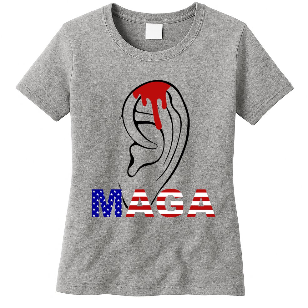Bleeding Ears Maga Usa Pro Trump Womens T-Shirt