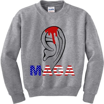 Bleeding Ears Maga Usa Pro Trump Kids Sweatshirt