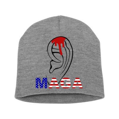 Bleeding Ears Maga Usa Pro Trump Short Acrylic Beanie