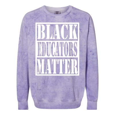 Black Educators Matter Teacher Black History Month Colorblast Crewneck Sweatshirt