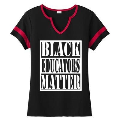 Black Educators Matter Teacher Black History Month Ladies Halftime Notch Neck Tee