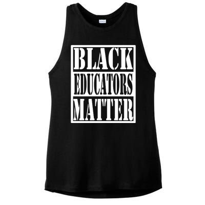 Black Educators Matter Teacher Black History Month Ladies PosiCharge Tri-Blend Wicking Tank