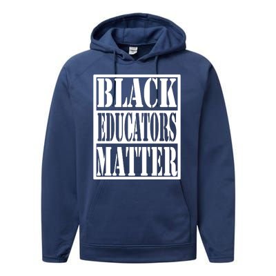 Black Educators Matter Teacher Black History Month Performance Fleece Hoodie