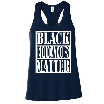 Black Educators Matter Teacher Black History Month Women's Racerback Tank