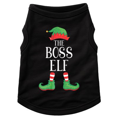Boss Elf Matching Group Xmas Funny Family Christmas Doggie Tank