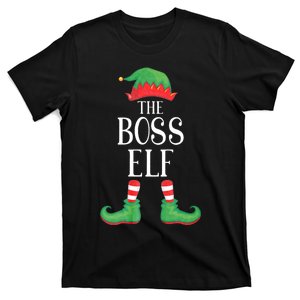 Boss Elf Matching Group Xmas Funny Family Christmas T-Shirt