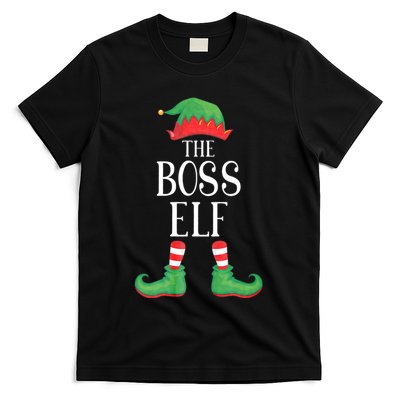 Boss Elf Matching Group Xmas Funny Family Christmas T-Shirt