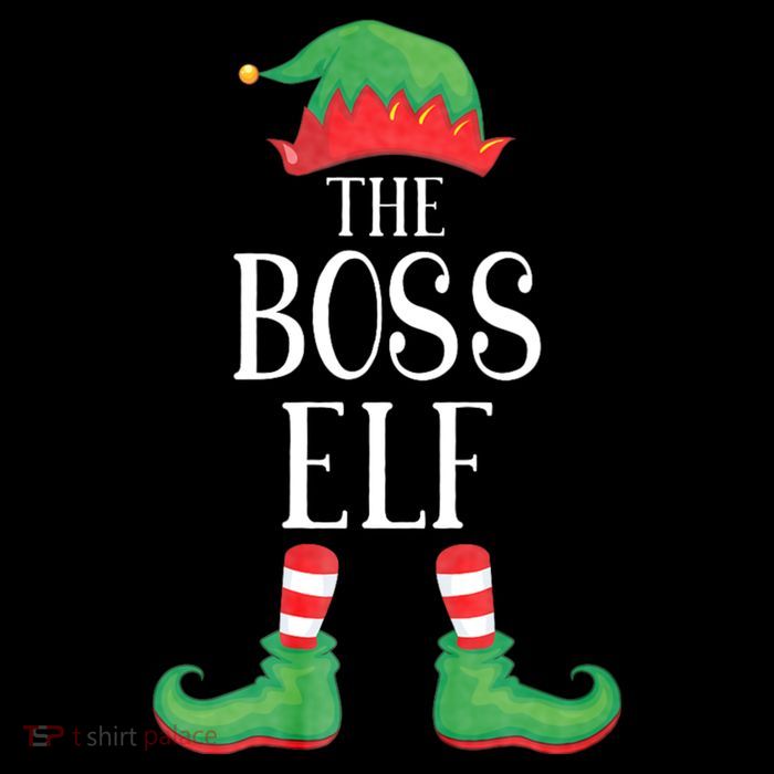 Boss Elf Matching Group Xmas Funny Family Christmas T-Shirt