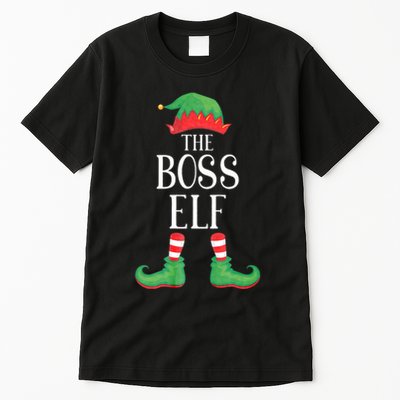 Boss Elf Matching Group Xmas Funny Family Christmas Tall T-Shirt