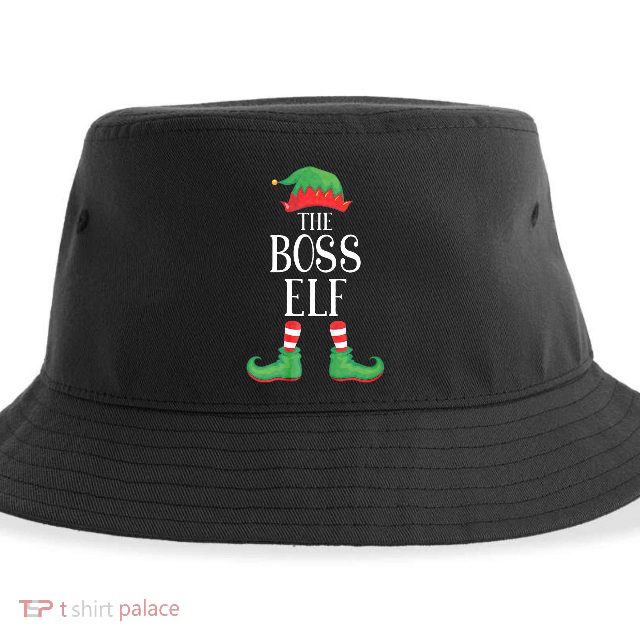 Boss Elf Matching Group Xmas Funny Family Christmas Sustainable Bucket Hat