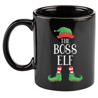 Boss Elf Matching Group Xmas Funny Family Christmas 11oz C Handle Ceramic Mug