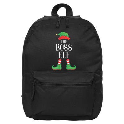 Boss Elf Matching Group Xmas Funny Family Christmas 16 in Basic Backpack