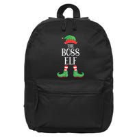 Boss Elf Matching Group Xmas Funny Family Christmas 16 in Basic Backpack