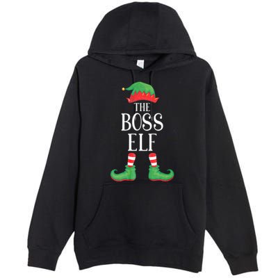 Boss Elf Matching Group Xmas Funny Family Christmas Premium Pullover Hoodie