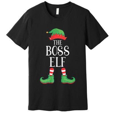 Boss Elf Matching Group Xmas Funny Family Christmas Premium T-Shirt