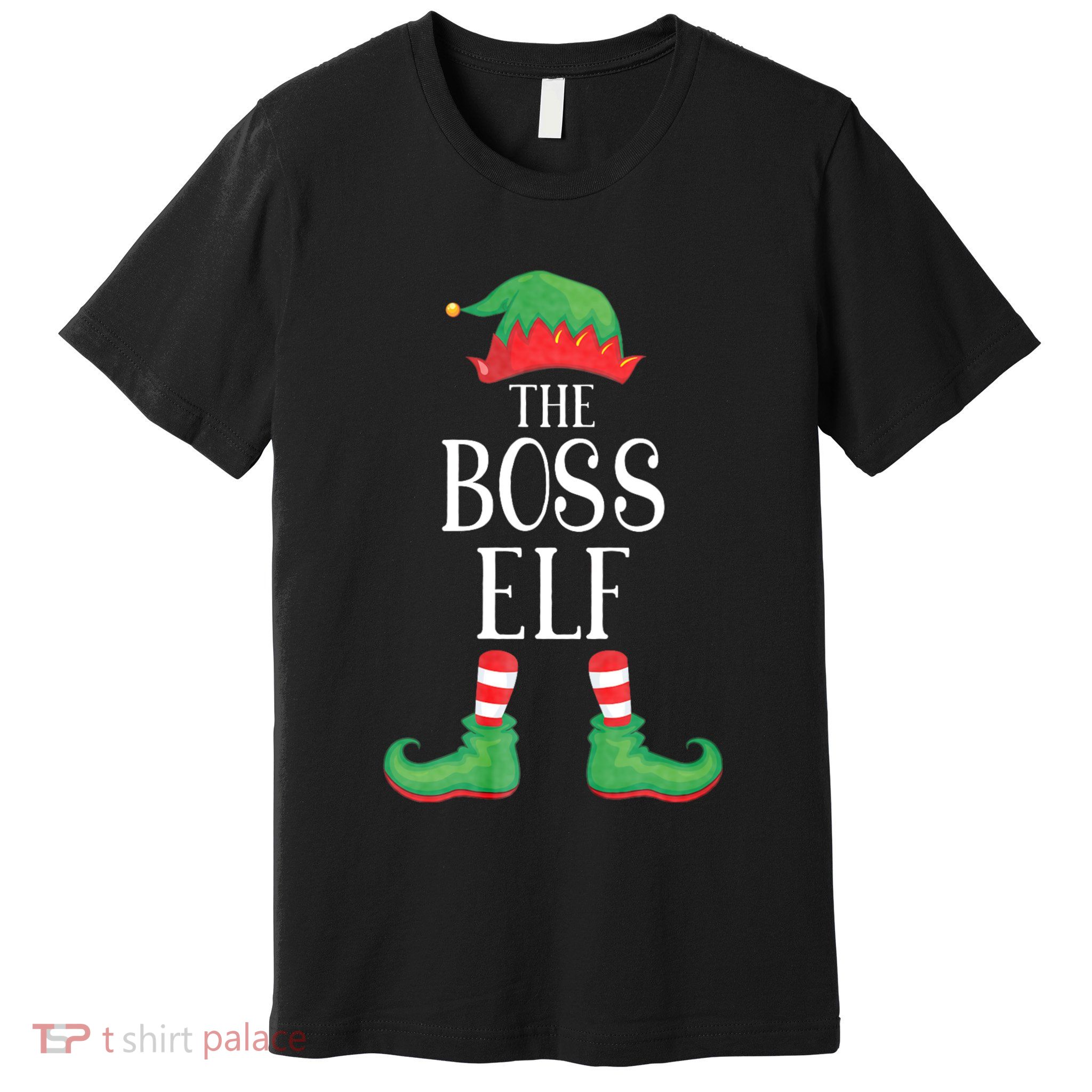 Boss Elf Matching Group Xmas Funny Family Christmas Premium T-Shirt