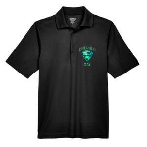 Birthstone Emerald May Emerald Green Jewel Inspired Art Men's Origin Performance Pique Polo