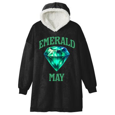 Birthstone Emerald May Emerald Green Jewel Inspired Art Hooded Wearable Blanket
