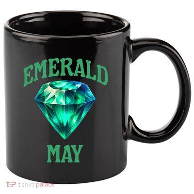 Birthstone Emerald May Emerald Green Jewel Inspired Art 11oz C Handle Ceramic Mug