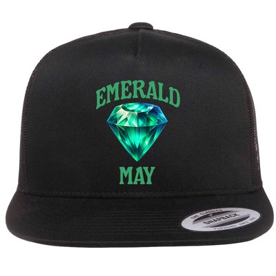 Birthstone Emerald May Emerald Green Jewel Inspired Art Flatbill Hat