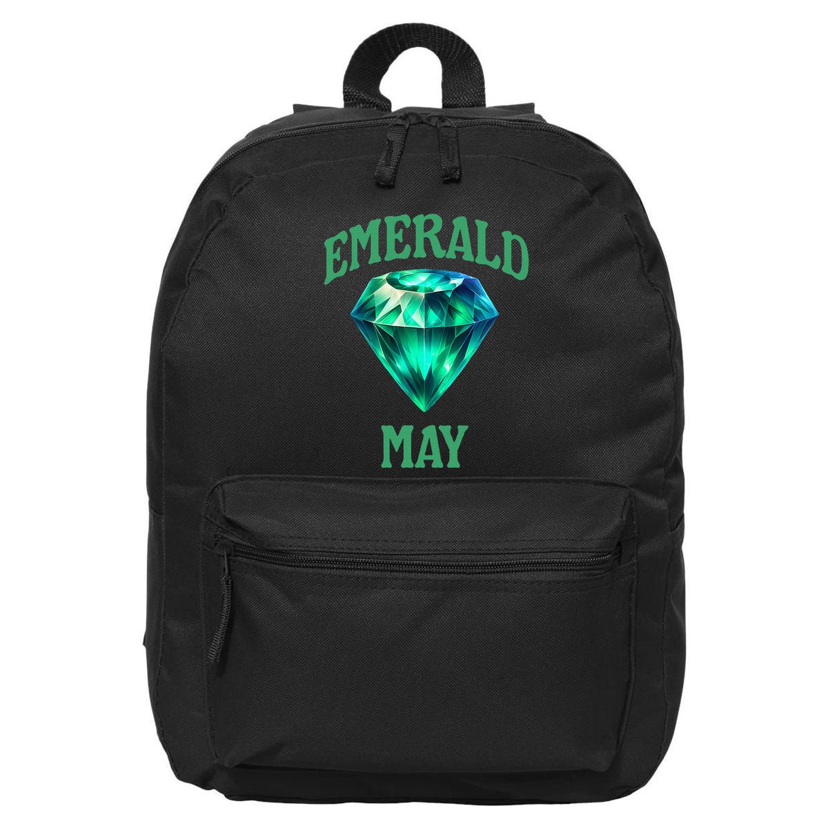 Birthstone Emerald May Emerald Green Jewel Inspired Art 16 in Basic Backpack