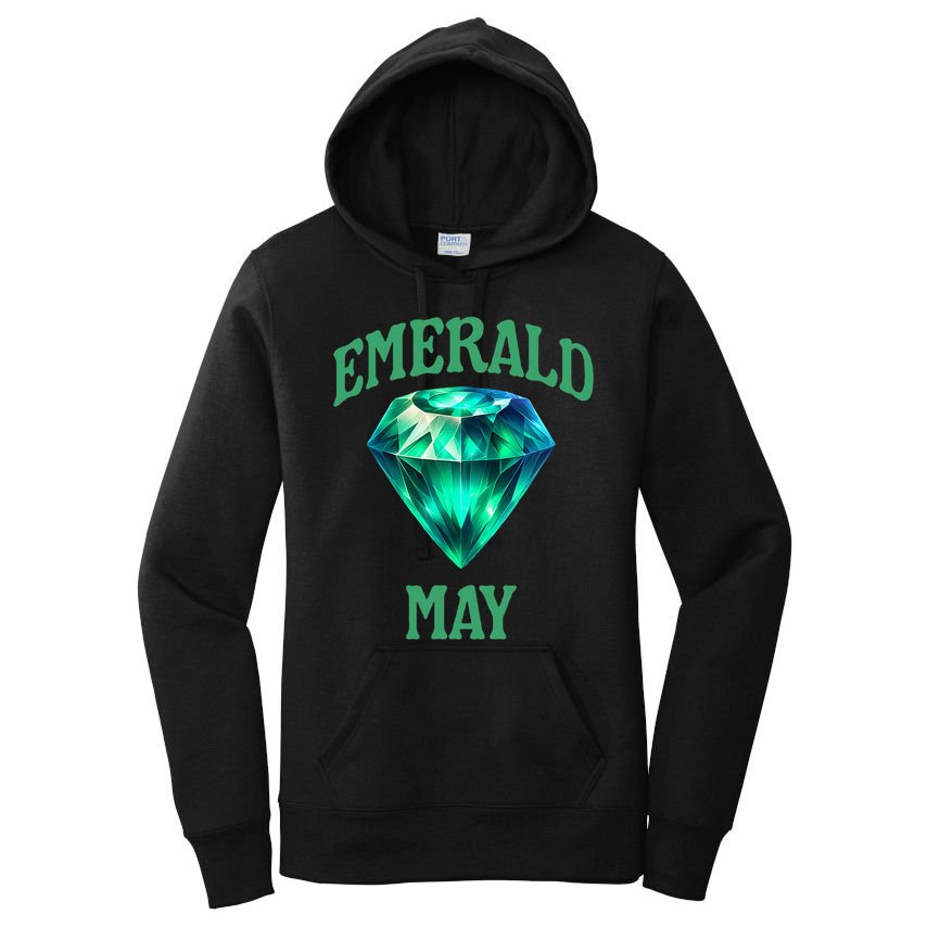 Birthstone Emerald May Emerald Green Jewel Inspired Art Women's Pullover Hoodie