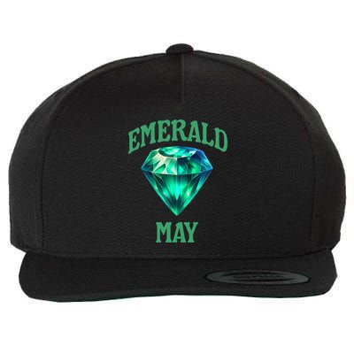 Birthstone Emerald May Emerald Green Jewel Inspired Art Wool Snapback Cap