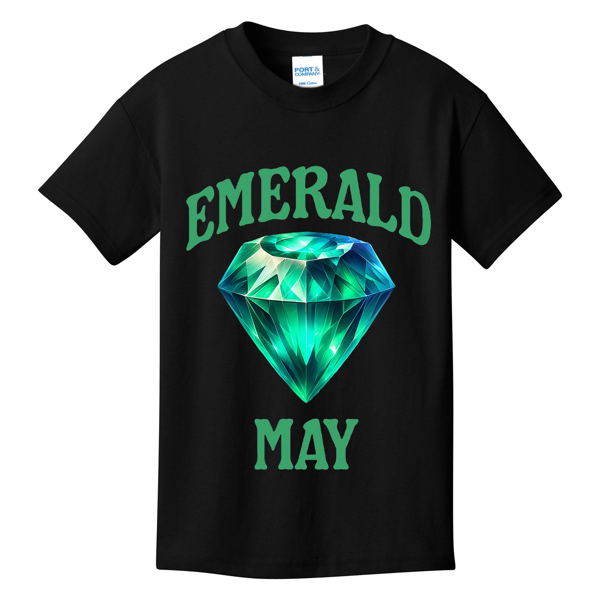 Birthstone Emerald May Emerald Green Jewel Inspired Art Kids T-Shirt