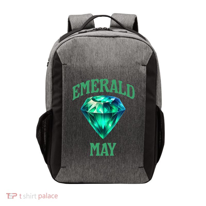 Birthstone Emerald May Emerald Green Jewel Inspired Art Vector Backpack