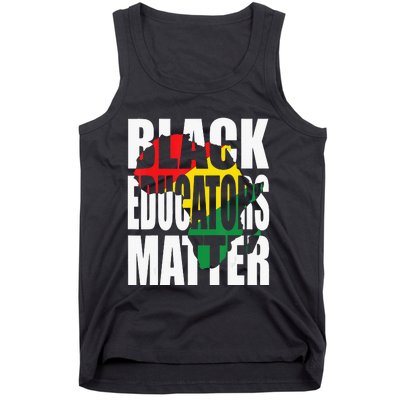 Black Educators Matter Patriotic African American Teacher Tank Top