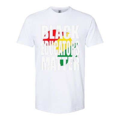 Black Educators Matter Patriotic African American Teacher Softstyle® CVC T-Shirt