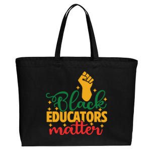 Black Educators Matter Gift Teacher Black History Month Cotton Canvas Jumbo Tote