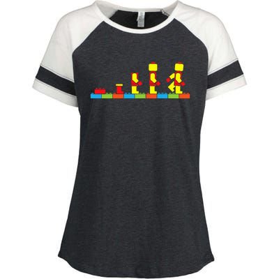 Bricks Evolution Master Builder Building Blocks Enza Ladies Jersey Colorblock Tee